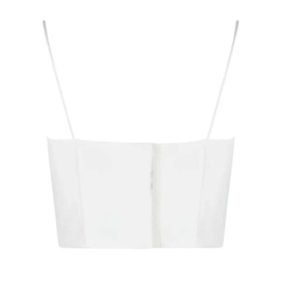NWT Alieva Carla Crop Structured Crepe Top - Picture 5 of 13